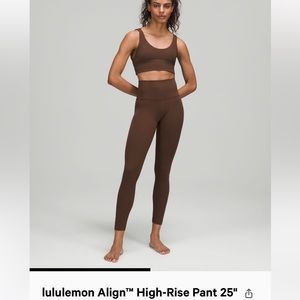 Lululemon high rise 25” Java align pant